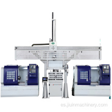 Cargador de pórtico con dos máquinas CNC